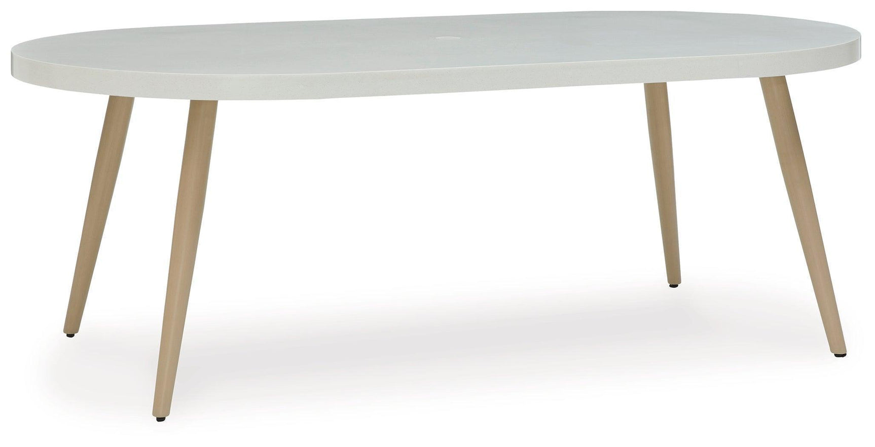 Seton Creek White Oval Outdoor Dining Table
