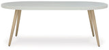Seton Creek White Oval Outdoor Dining Table