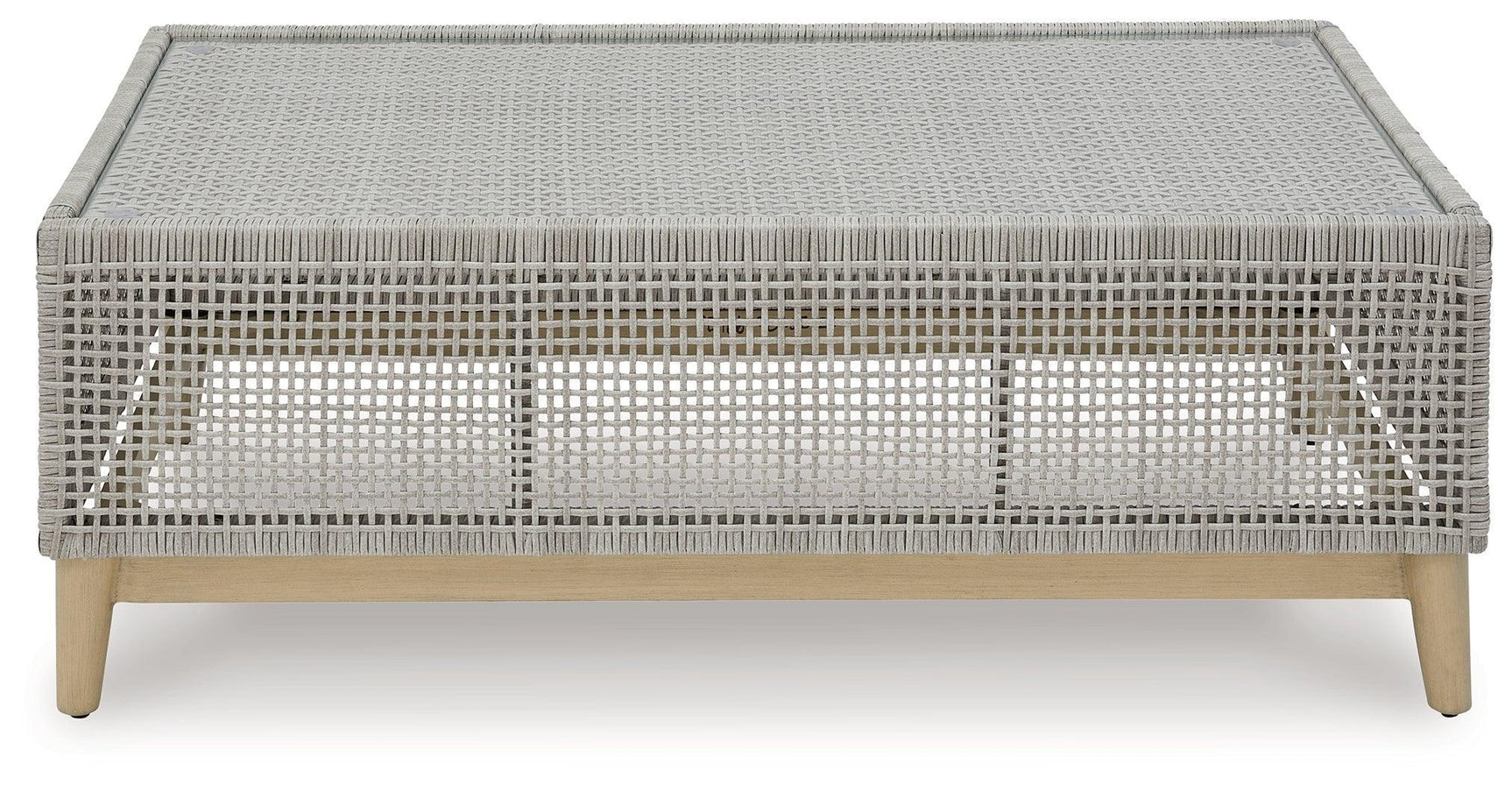 Seton Creek Gray Resin Wicker Outdoor Coffee Table