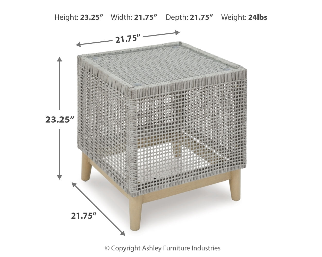 Seton Gray Creek 2 Outdoor Chairs with End Table