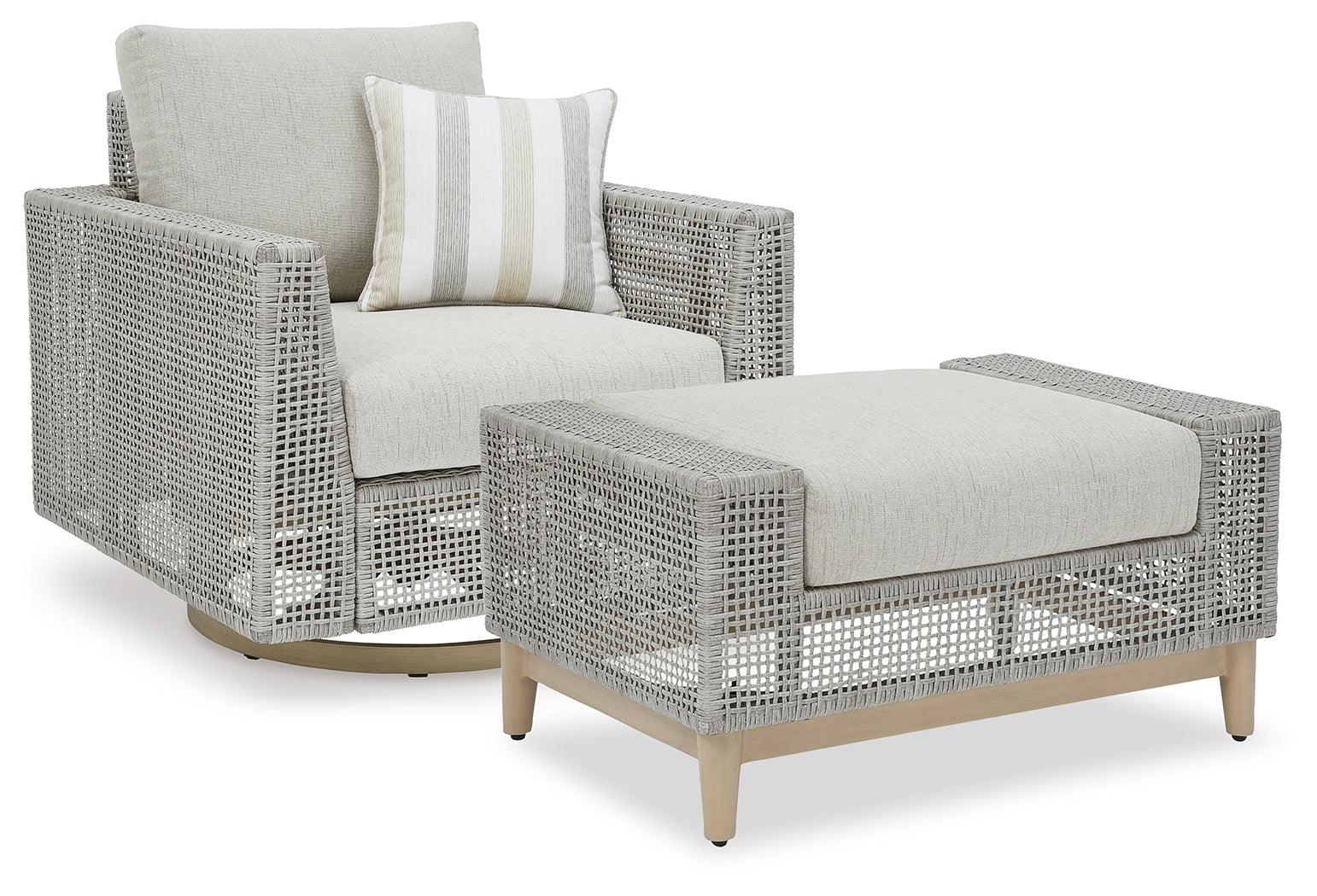 Seton Gray Creek Outdoor Lounge Chair and Ottoman