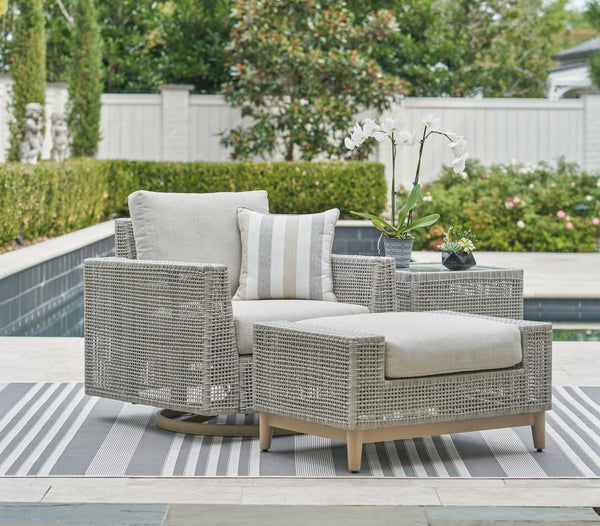 Seton Gray Creek Outdoor Lounge Chair and Ottoman