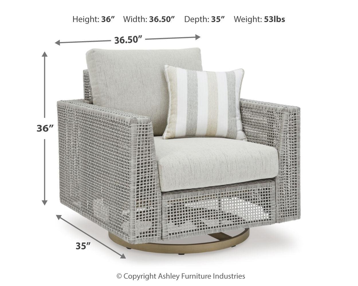 Seton Gray Creek Outdoor Lounge Chair and Ottoman