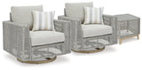 Seton Gray Creek 2 Outdoor Lounge Chairs with End Table