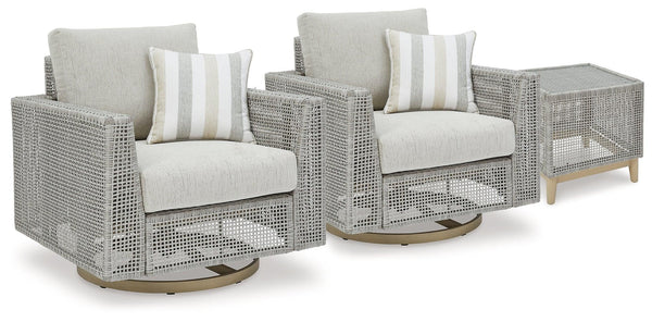 Seton Gray Creek 2 Outdoor Lounge Chairs with End Table