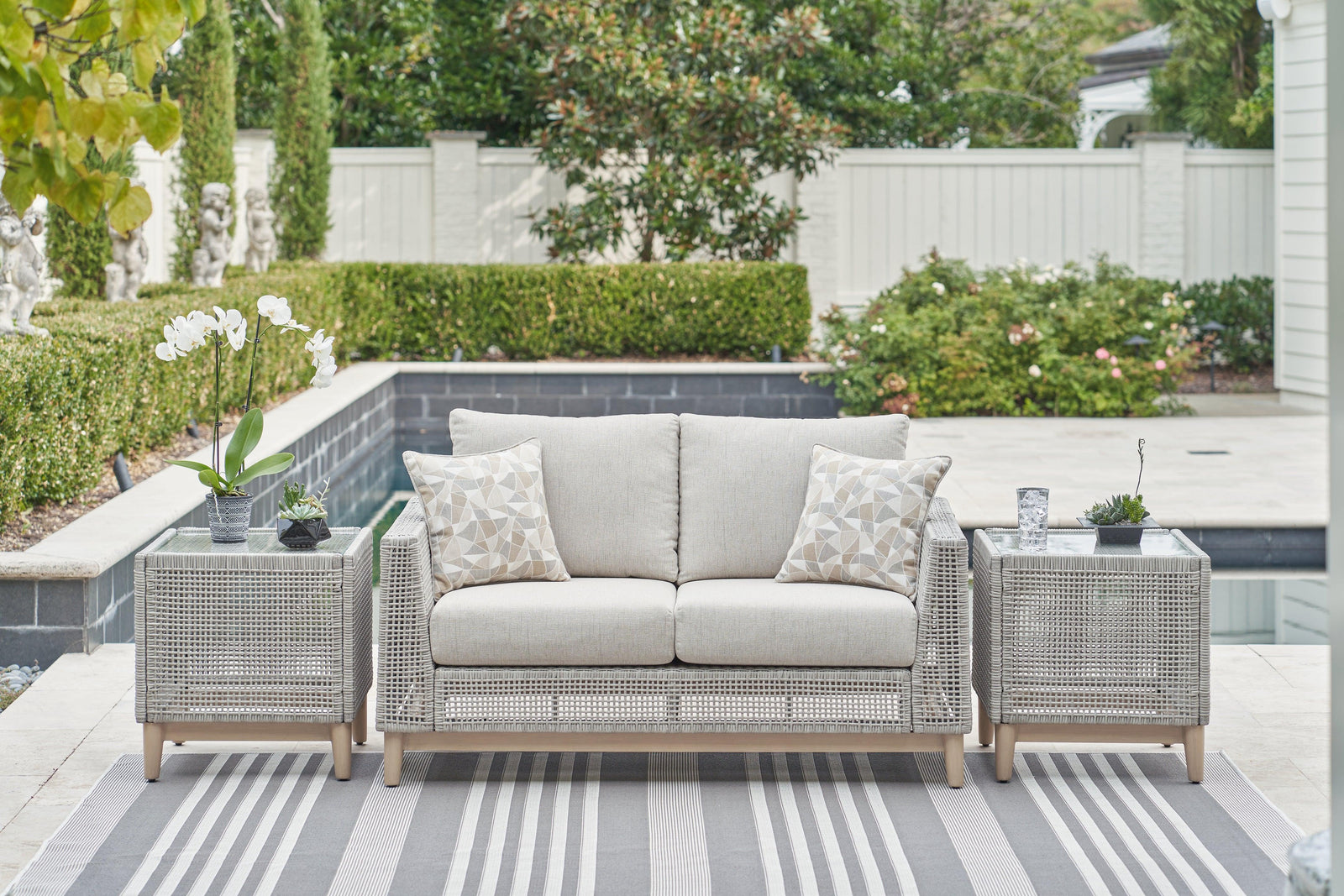 Seton Gray Creek Outdoor Sofa and Loveseat