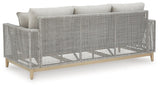Seton Creek Gray Outdoor Sofa With Cushion - Ella Furniture