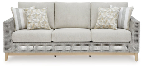 Seton Creek Gray Outdoor Sofa With Cushion - Ella Furniture