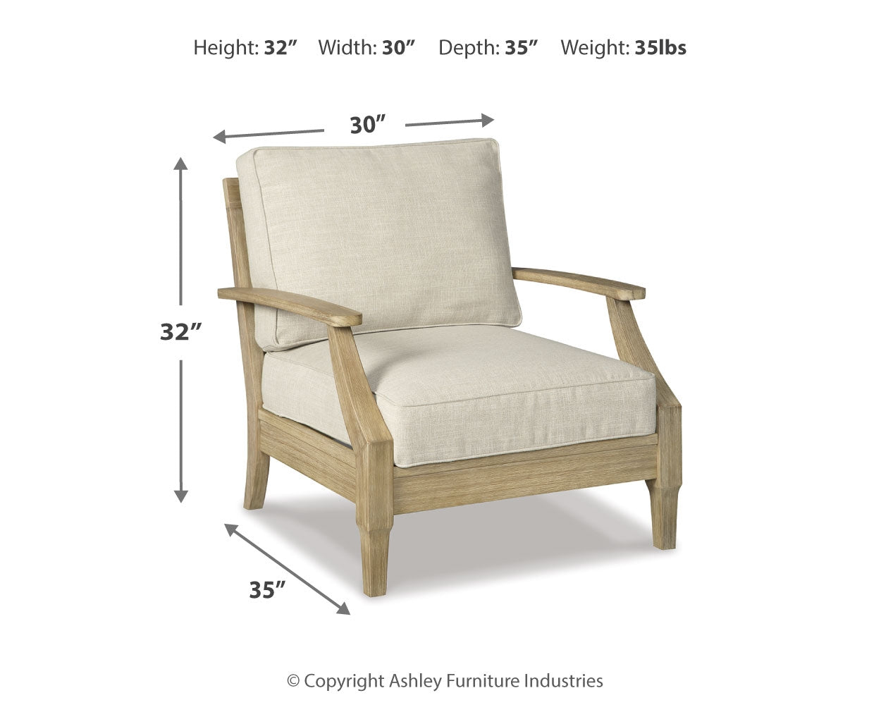 Clare Beige View 2 Outdoor Chairs with End Table
