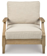 Clare Beige View 2 Outdoor Chairs with End Table