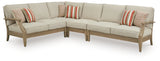 Clare View Beige 4-Piece Outdoor Sectional