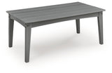 Cove Beach Gray Outdoor Coffee Table