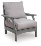 Cove Beach Gray Outdoor Lounge Chair with Cushion