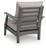 Cove Beach Gray Outdoor Lounge Chair with Cushion