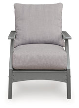 Cove Beach Gray Outdoor Lounge Chair with Cushion