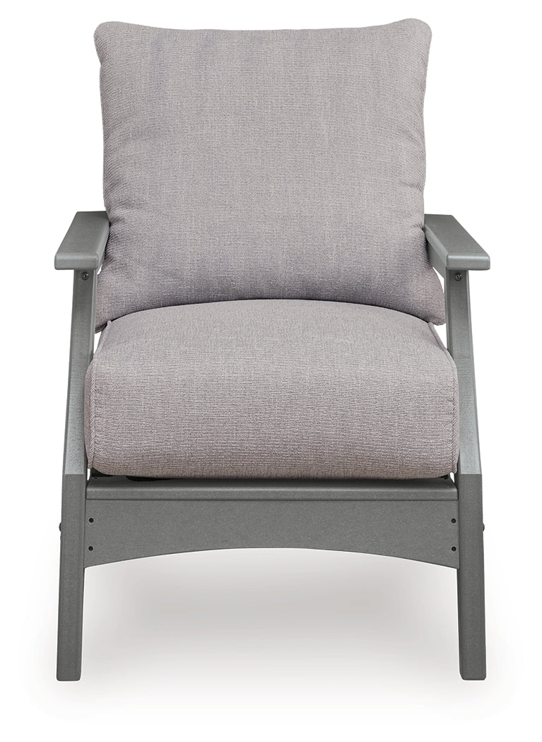 Cove Beach Gray Outdoor Lounge Chair with Cushion