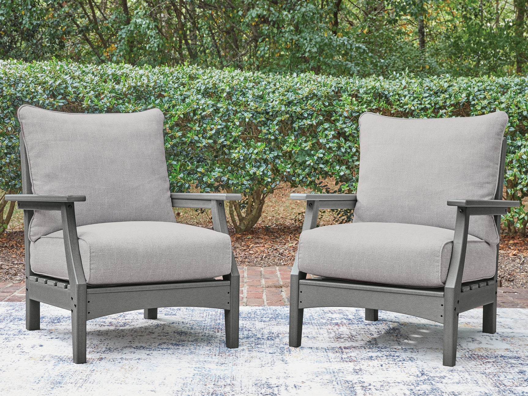 Cove Beach Gray Outdoor Lounge Chair with Cushion