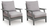 Cove Beach Gray Outdoor Lounge Chair with Cushion