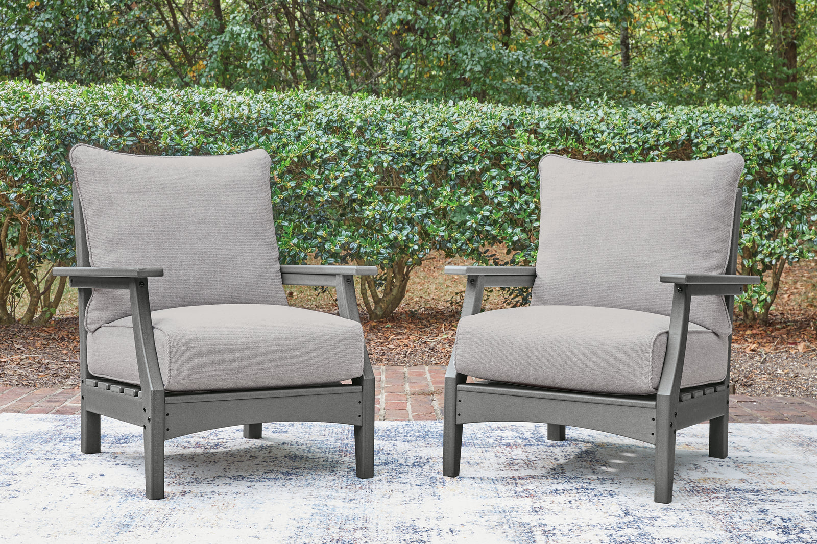 Cove Gray Beach Outdoor Sofa with 2 Lounge Chairs
