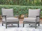 Cove Beach Gray Outdoor Lounge Chair with Cushion