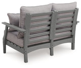 Cove Gray Beach Outdoor Sofa and Loveseat with Coffee Table