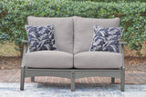 Cove Gray Beach Outdoor Sofa and Loveseat with Coffee Table