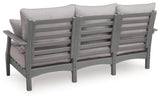 Cove Gray Beach Outdoor Sofa with 2 Lounge Chairs