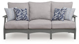 Cove Gray Beach Outdoor Sofa and Loveseat with Coffee Table