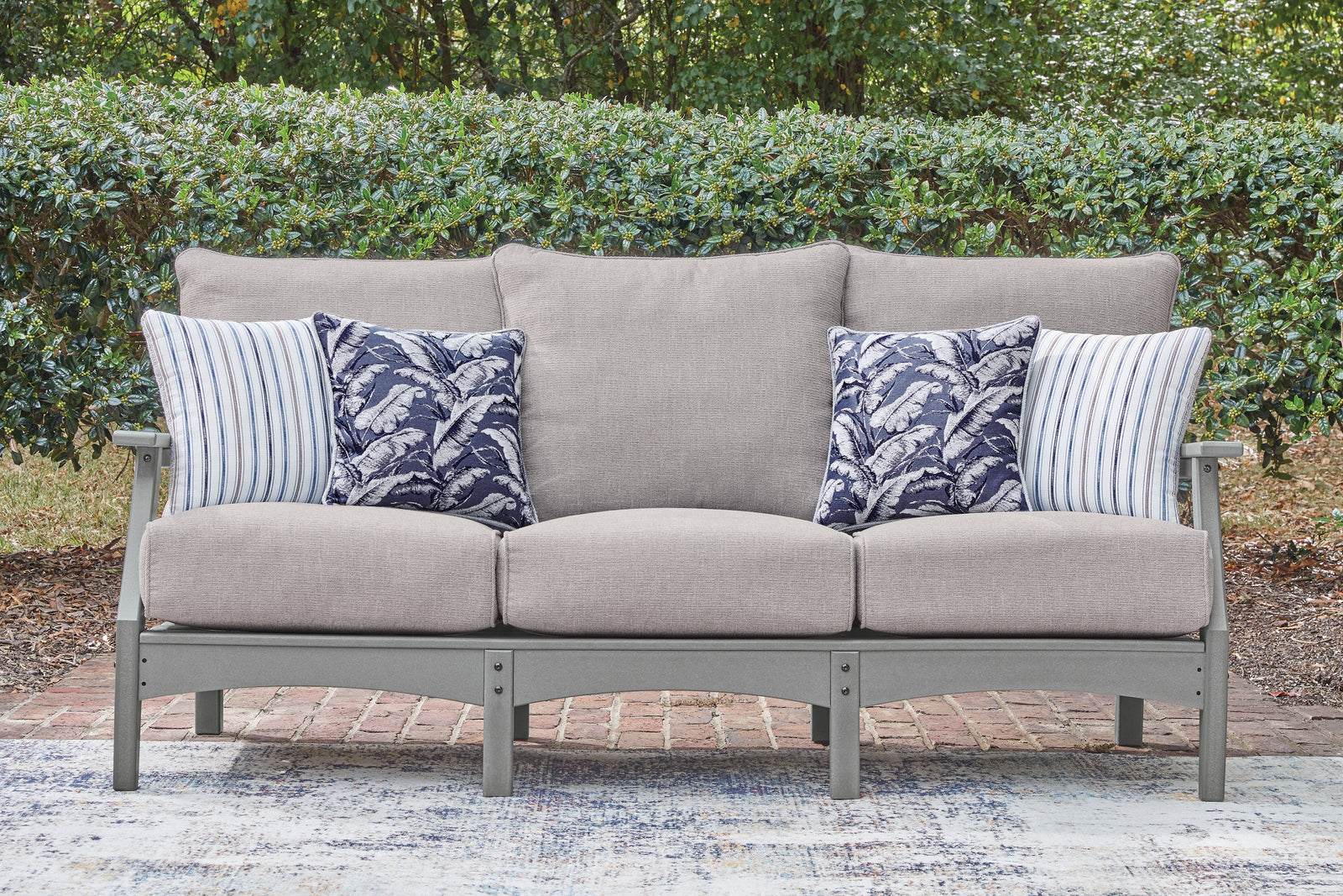 Cove Gray Beach Outdoor Sofa and Loveseat