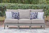 Cove Gray Beach Outdoor Sofa with 2 Lounge Chairs