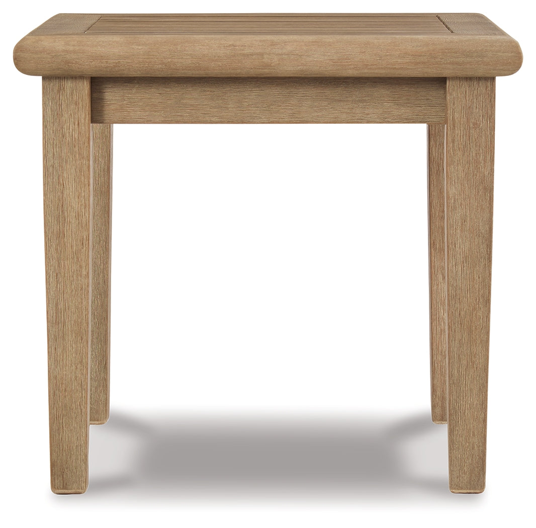 Clare Beige View 2 Outdoor Chairs with End Table