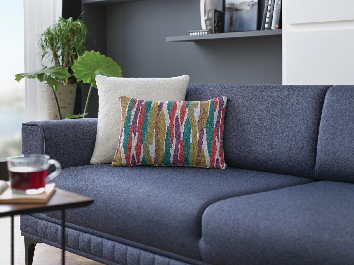 Pavia Navy Blue 3-Seater Sofa Bed - Ella Furniture