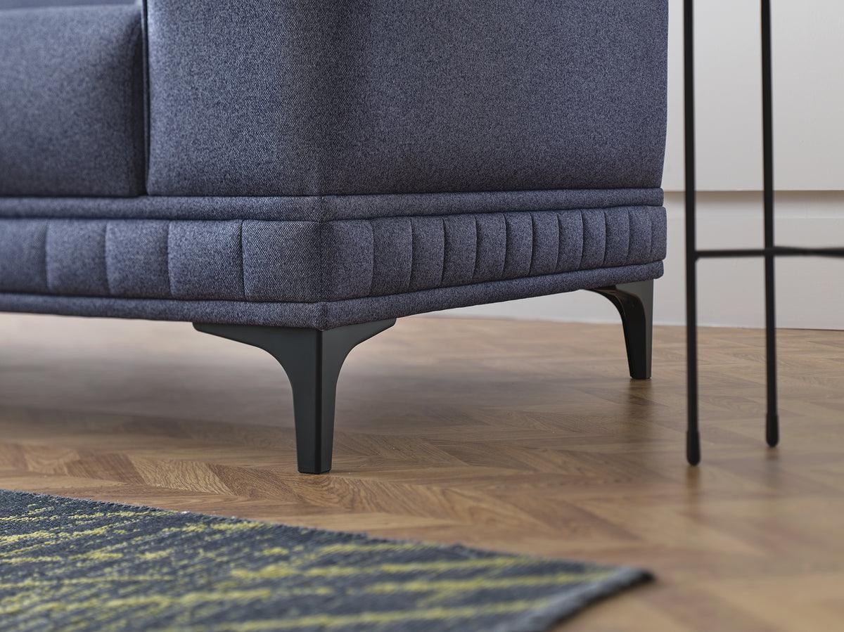 Pavia Navy Blue 3-Seater Sofa Bed - Ella Furniture