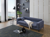 Pavia Navy Blue 3-Seater Sofa Bed - Ella Furniture