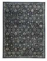 Hilcott Blue/cream/brown 7'10" X 10'6" Rug - Ella Furniture