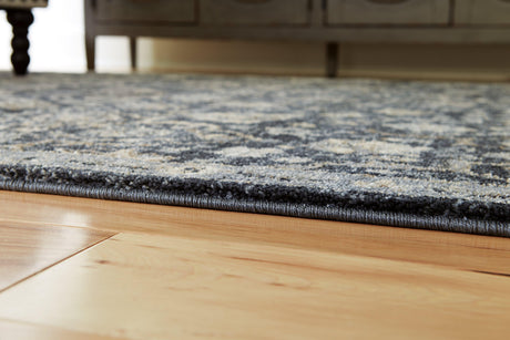 Hilcott Blue/cream/brown 7'10" X 10'6" Rug - Ella Furniture