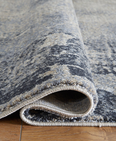 Langrich Blue/gray/cream 7'10" X 10'6" Rug - Ella Furniture