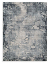 Langrich Blue/gray/cream 7'10" X 10'6" Rug - Ella Furniture