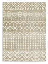 Bunchly Tan Brown Cream 5' x 7' Area Rug