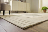 Dallane 8' x 10' Linen Blue Green Hand-Tufted Wool Rug