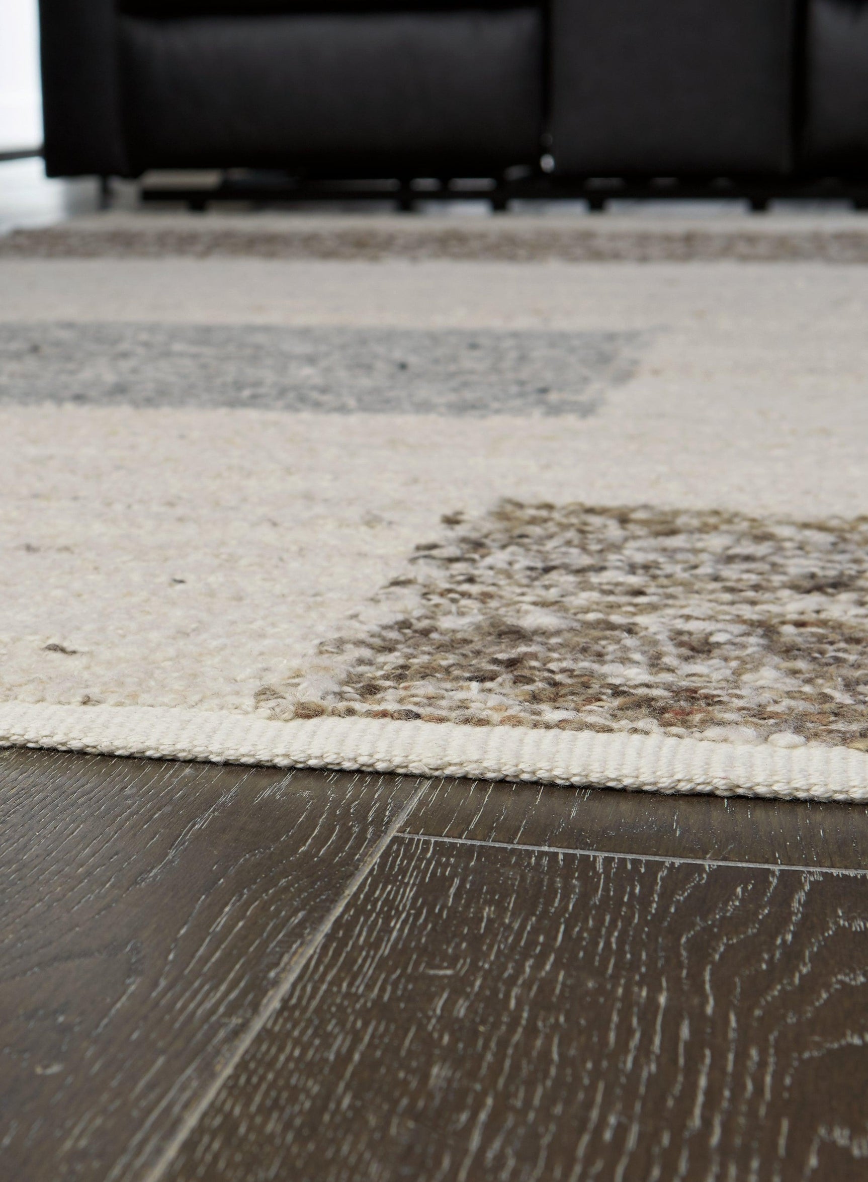 Barus 8' x 10' Handwoven Beige Brown Gray Striped Rug