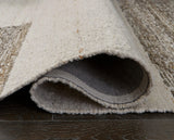 Barus 5' x 7' Handwoven Beige Brown Gray Striped Rug