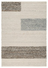 Barus 5' x 7' Handwoven Beige Brown Gray Striped Rug