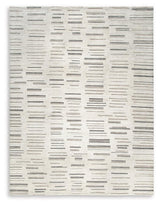 Leesdale 8' x 10' Ivory Brown Black Striped Rug