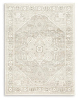 Gatwell Ivory Gray Tan 8' x 10' Medallion Rug