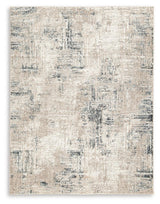Gentor Blue Ivory 5' x 7' Abstract Contemporary Rug
