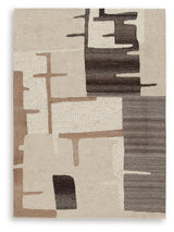 Kencher Beige Brown Medium Rug