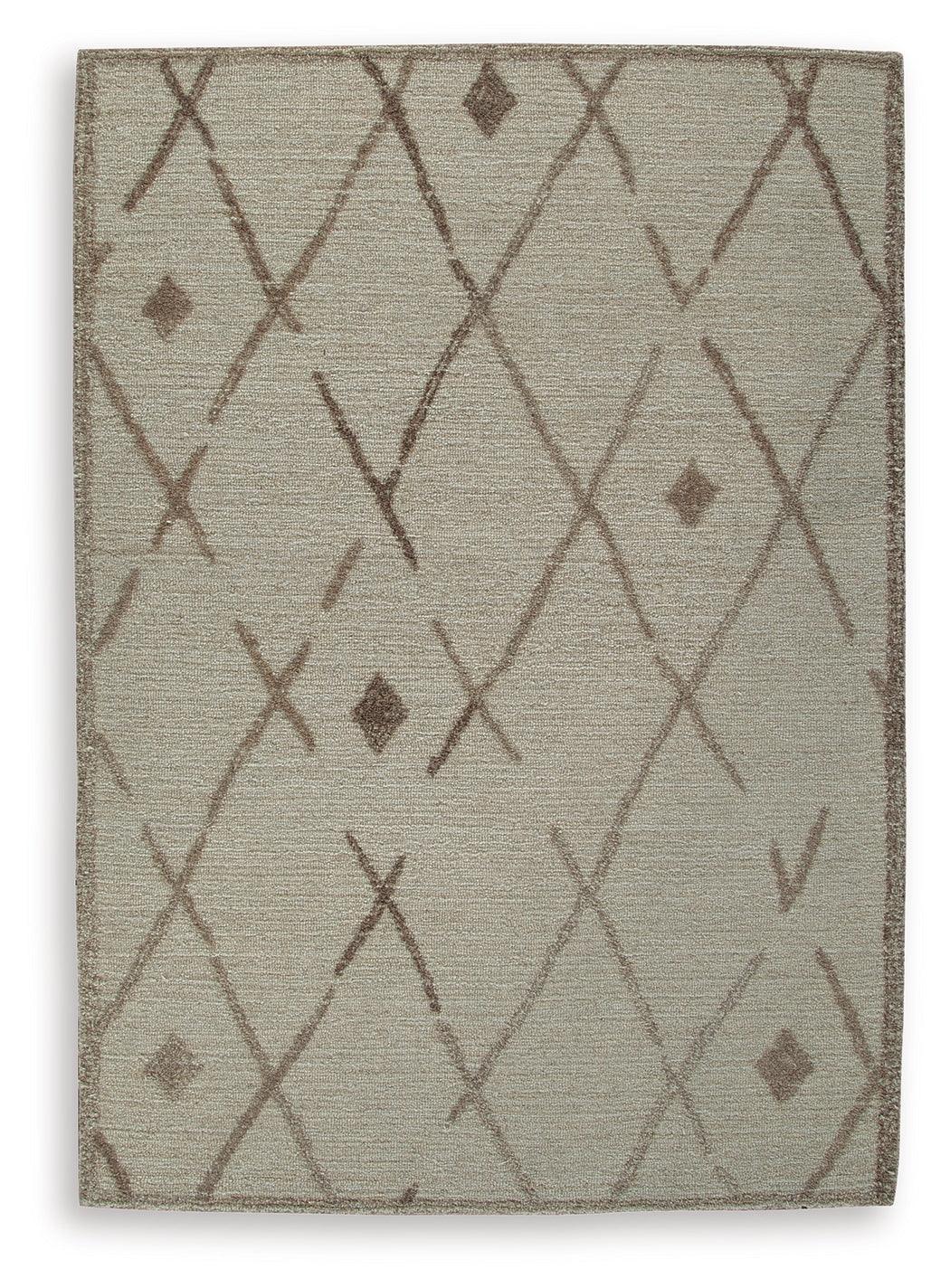 Guyford Beige/Brown 5' x 7' Rug