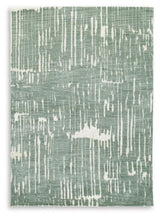 Cayworth Teal/White 5' x 7' Rug