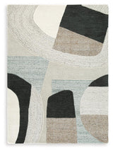 Edrickhill Grayish Teal/Taupe/Cream 5' x 7' Rug